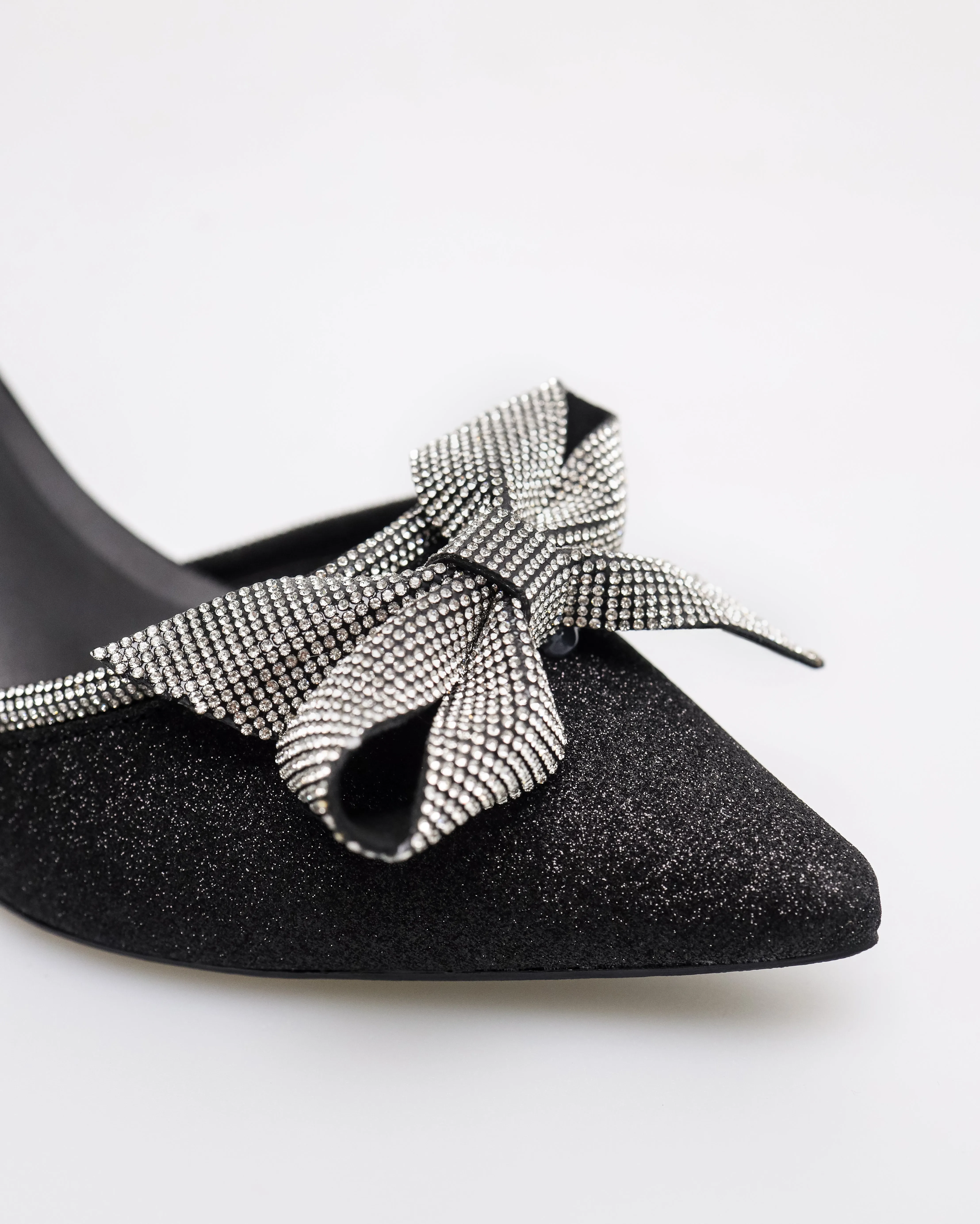 Tomaz NN528 Ladies Glittery Ribbon Heels